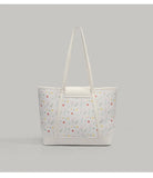 KYLETHOMASW  -  Fashionable Floral White Tota Bag Handbag Women Korean Style Casual Shoulder Bags Ladies Sweet Cute Underarm Bag Y2k