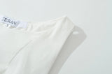 KYLETHOMASW  -  Sexy White Embroidery Floral Low Waist Mini Tank Dress Women Open Buttons Neck Bodycon Sleeveless Ruched Hem Swing Party Robe