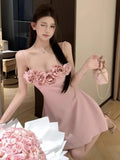 KYLETHOMASW  -  Evening Dresses Women Flowers Slash Neck Backless Sexy Elegant Slim Cocktail Dress Wedding Party Prom Banquet Celebrity