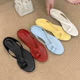 KYLETHOMASW  -  Luxury Footwear Low Heel Women Slippers Flip flops Shoes Fashion Round Toe Ladies Heeled Slippers Shoes Female Slides Sandals