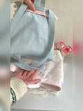 KYLETHOMASW  - Retro Denim Large Capacity Canvas Bag Women New Lace Chic Sweet Cute Mini Backpack Female Harajuku Y2k Mochila Aesthetic