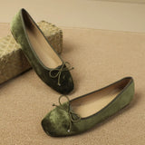 KYLETHOMASW  -  Women's Shoes Round Toe Soft Bottom Loafers Women Comfortable Flats Casual Boat Shoes Bowtie ballerinas shoes Woman