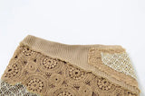 KYLETHOMASW  -  Knitted Elegant Skirt Women Low Waist Patchwork Irregular Hip-Covering Street Fashion Versatile Casual Sweet Style Bottom