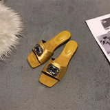 KYLETHOMASW  -  Low Shoes PU Hoof Heels Rome Fabric Rubber Shoes Low Hoof Heels PU Rubber Rome