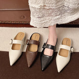 KYLETHOMASW  -  New French Style Low Heel Square Mary Jane Shoes Women's Shoes Slippers Retro Fashionable Small Leather Shoes