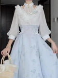KYLETHOMASW  -  Elegant Summer Floral Lace Party Dress Women Casual Vintage Midi Dress French Lolita Korean Fashion Chic One Piece Dress