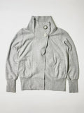 KYLETHOMASW  -  Women's minimalist asymmetrical button-up pullover hoodie Grunge solid color retro casual street style high street fall/winter
