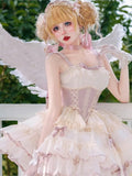 KYLETHOMASW  -  Lolita Sweet Girl Sleeveless Slim Lace-up Women's Ball Gown Party Dresses Romantic Princess Vestidos New