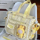 KYLETHOMASW  -  Lace Polka Dot Ita Bag Underarm Shoulder Bags Sweet Student Bolsa Shopper Bolsas Feminina High Capaci Sac Femme Bolsos mujer