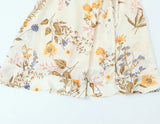 KYLETHOMASW  -  New Women Floral Print Casual Summer Wrap Dress Cross V Neck A-line Short Robe French Style Holiday Dresses