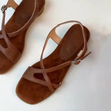 KYLETHOMASW  -  Women Heeled Sandals New Open Toe Slippers Women Shoes Trend Beach Dress Comfort Shoes Chunky Slides Mujer Flip Flops Zapatos