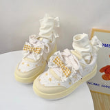 KYLETHOMASW  -  New Women Students Sneakers Fashion Cute Ladies Causal Shoes School Patchwork Non-slip Women's Sports Shoes with Bowknot