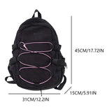 KYLETHOMASW  -  School Bag Aesthetic Students Backbag Large Capacity Knapsack Teenagers Versatile Bookbag Kawaii College Rucksack Daily Backpack