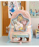 KYLETHOMASW  -  High Capacity School Backpack for Elementary Girls Cute Japanese Ins Style Double Shoulder Bag Breathable Nylon Urban Minimalist