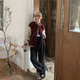 KYLETHOMASW  -  Streetwear Y2K Baseball Jackets Women Oversized Patchwork Bomber Coat Bf Harajuku Preppy Korean Casual All Match Outerwear