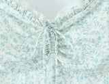 KYLETHOMASW  -  Vintage Floral Print Holiday Sexy Sweet Camis Women Lacing Up Bandage Back Summer Tops