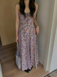 KYLETHOMASW  -  Cotton Rayon Floral Printed Strappy Dresses Women Robe Summer Casual Sexy Sleeveless Long Strap Dress Boho Beach Party Vestidos
