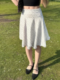 KYLETHOMASW  -  Sweet Elegant Women Straight Skirts Simple Fashion Polka Dot Prints Gentle Office Lady Skirts