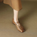 KYLETHOMASW  -  Strange Low Heels Flats Woman Buckle Strap Mary Janes Round Toe Flats Loafers Femme Slip On Barefoot Mocassines Mujer Boat Shoes