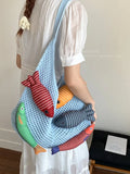KYLETHOMASW  -  Beach Holiday Knitted Shoulder Bag Underarm Bolsos De Mujer Large Capacity Tote Sac Femme Commuter Bags for Woman New Bolso