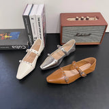 KYLETHOMASW  -  Tuizhi French-style shallow mouth soft Mary Jane shoes, summer new rivet retro niche lightweight