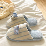 KYLETHOMASW  -  New Cute Puppy Plush Cotton Slippers for Women's Winter Indoor Home Warmth Lightweight and Comfortable Slippers