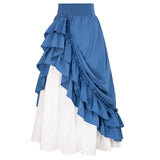 KYLETHOMASW  -  New Halloween Renaissance Vintage Skirt Medieval Retro Stage Performance Outfits Irregular A-line Midi Skirt for Women