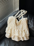KYLETHOMASW  -  Sweet Ruffled Shoulder Armpit Bag 2025 Spring and Summer New Large Capacity Student Class Bag Fashionable Tote Bag