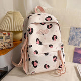 KYLETHOMASW  -  Women Students Y2k Aesthetic Heart Printing Backpack Fashion All Match High-capacity Schoolbags Korean Kawaii Casual Backpacks