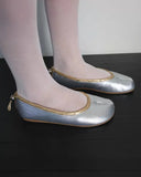 KYLETHOMASW  -  Women Chic Split Toe Leather Ballet Flats Perforated Tabi Style Slip-On Shoes Breathable Design Beige Black Summer