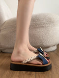 KYLETHOMASW  -  Comfortable Thick Bottom Fashionable Sweet  Knot Women's Sandals Casual Summer Slip-On Slippers Polka Dot Clogs