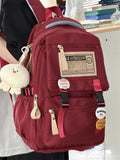 KYLETHOMASW  -  Schoolbag Female College Students Retro Simple Computer Backpack Junior High School Student Large-capacity Travel Backpack Male