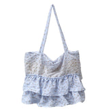 KYLETHOMASW  -  Sweet Ruffled Shoulder Armpit Bag 2025 Spring and Summer New Large Capacity Student Class Bag Fashionable Tote Bag