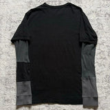 KYLETHOMASW  -  High Street Fashion Punk O Neck Long Sleeve Casual T Shirt Constrast Color Spiced Long Sleeve Fake Two Set Y2k American Clothes