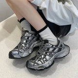 KYLETHOMASW  -  Platform Soled Lace Up Women Sneakers 2025 New Fashion Comfortable Soft Sports Shoes Outdoor Casual Couple Running Shoes