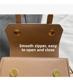 KYLETHOMASW  -  Ladies Fashionable PU Leather Square Box Bag Urban Simple Style Shoulder Crossbody Bag Daily Match Soft Hardness Zipper Opening