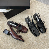 KYLETHOMASW  -  Summer Fashion Cover Toe Sandals Women Butterfly-knot Fashion Party Dress Singbacks Mules Shoes Zapatos De Mujer