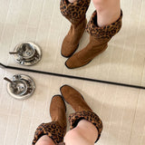 KYLETHOMASW  -  Autumn Winter Thick Heels Woman Knight High Boots Fashion Square Toe Party Dress Shoes Female Vintage Western Long Booties