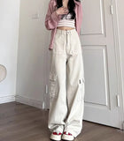 KYLETHOMASW  -  American Vintage Jeans Women Streetwear Casual High Waist Denim Pants New Spring Fashion High Street Baggy Cargo Trousers