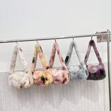 KYLETHOMASW  -  Female 2024 Autumn/Winter New Korean Color Contrasting Fashion Texture Versatile Plush One Shoulder Underarm Bag