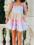 KYLETHOMASW  -  Floral Tiered Tie-Strap Mini Dress for women cute summer dresses new feminine babydoll dress sexy party dress