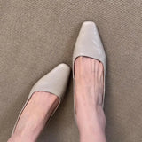 KYLETHOMASW  -  Leather Kitten Heels Pumps Shoes for Woman, Minimalist Office Slip on Zapatos Para Mujer,Elegant Footwear Chaussures Pour Femmes