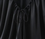 KYLETHOMASW  -  layered ruffle women Dress ruched beige floral party dress puff sleeves ribbon ties chic summer dress new