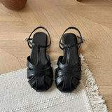 KYLETHOMASW  -  Retro Style Summer Hollow Out Women Flats Sandals Fashion Party Dress Gladiator Shoes Zapatos De Mujer