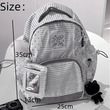 KYLETHOMASW  -  Striped Star Mochilas Mujer Large Capacity Mochila Japan Korean Style Bag Student School Backpack New Simple Bags for Woman