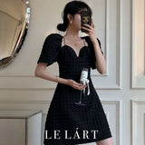 KYLTHOMASW  -   Spicy Girl Lace Short Sleeve Top Maid Apron Splicing Mini Skirt Set Summer New Chic Slimming Sexy Two Piece Sets Women Outfits