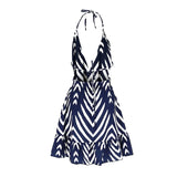 KYLETHOMASW  -  Women's Dresses New Summer Sexy V-neck Backless Sleeveless A-Line Dress Fashion Bandage Halter Female Club Party Elegant Dresses