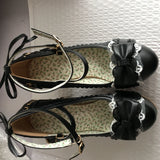 KYLETHOMASW  -  Summer 2025 Ladies 2.5 Platform Cute Bow Lace Princess Lolita Shoes Party 10cm High Heel Buckle Big size 43