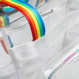KYLETHOMASW  -  Women Clear Shoulder Bag Waterproof Transparent Tote Handbag Large Capacity Casual Crossbody Bag Summer Fitness Handbag