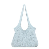 KYLETHOMASW  -  Women's Knitted Hollow Tote Bag Fresh Casual Aesthetic Daily Travel Shoulder Hobo Bag New Soft Fashion Simple Handbags